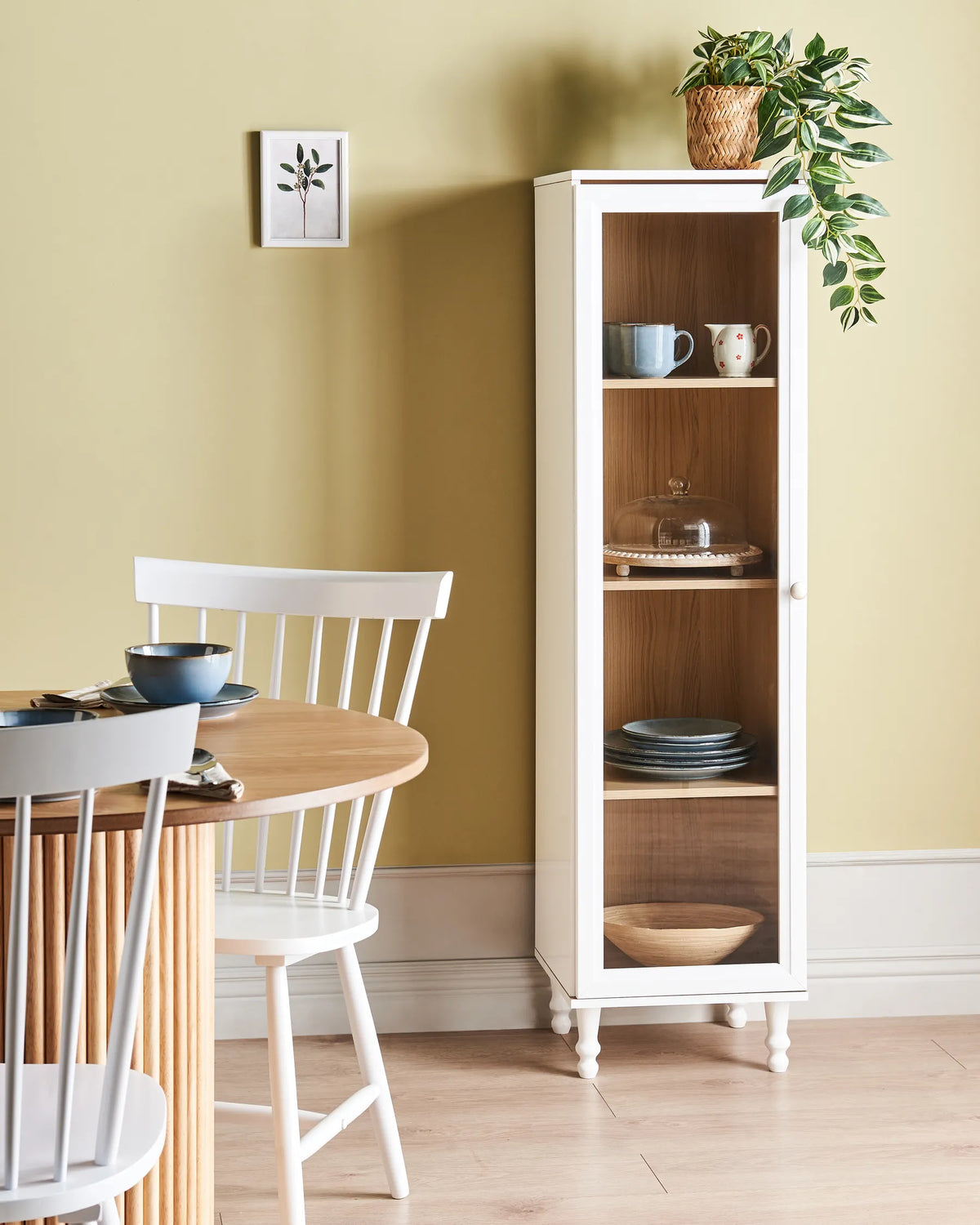 Glass Display Cabinet TINGLEDALE 40 cm White