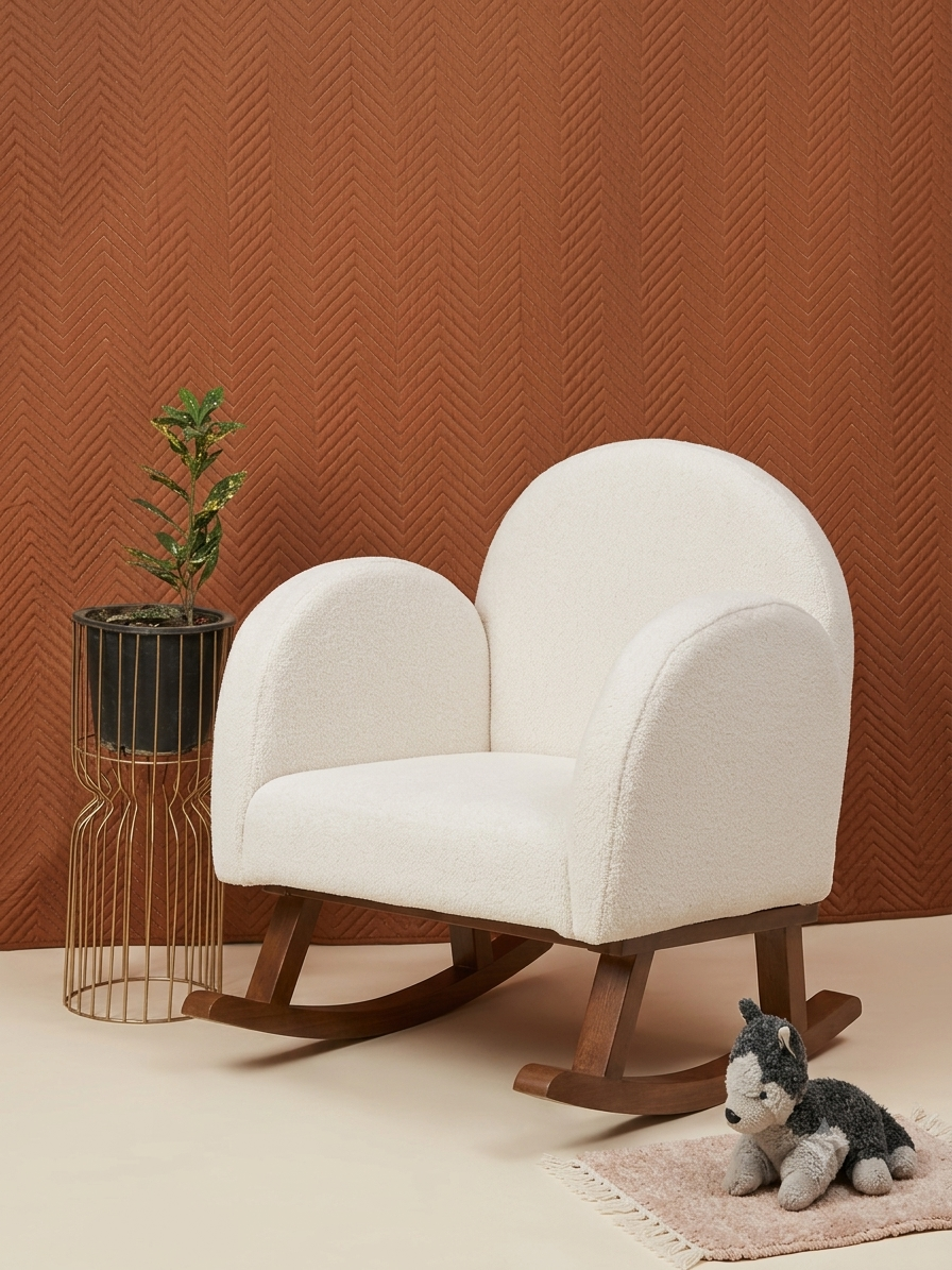 Kids Rocking Chair HUG Boucle Light Beige