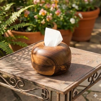 Handcrafted Shisham Wood Tissue Box Holder