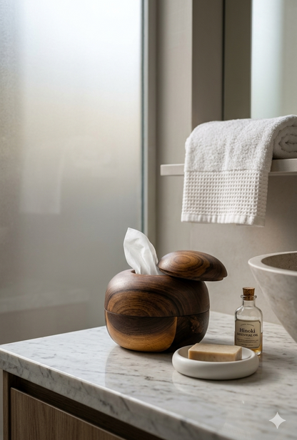 Handcrafted Shisham Wood Tissue Box Holder