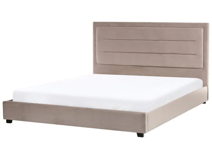 Waterbed Velvet ROUEN 180 x 200 cm (EU Super King) Taupe