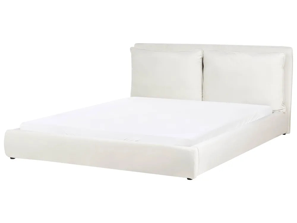 Bed Velvet BAJONNA 180 x 200 cm (EU Super King) Off-White