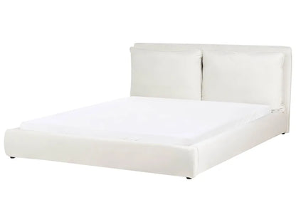 Bed Velvet BAJONNA 180 x 200 cm (EU Super King) Off-White