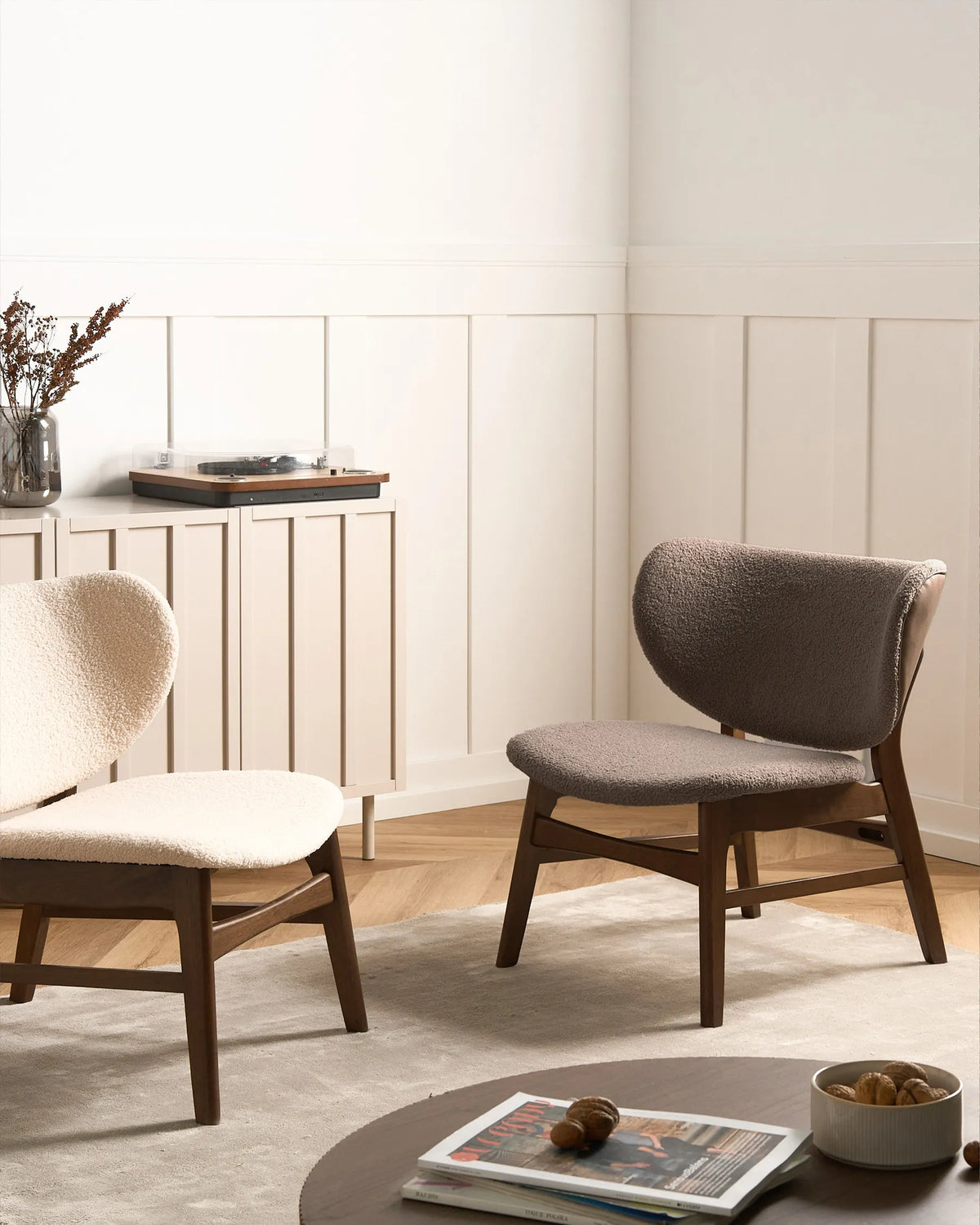 Armchair DAY Boucle Taupe