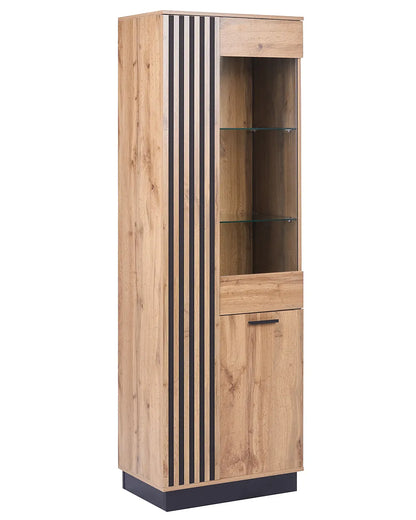 Glass Display Cabinet MANAIA 60 cm Brown