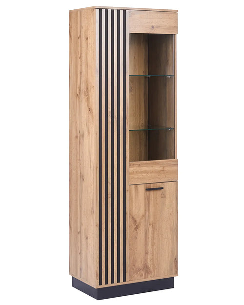 Glass Display Cabinet MANAIA 60 cm Brown