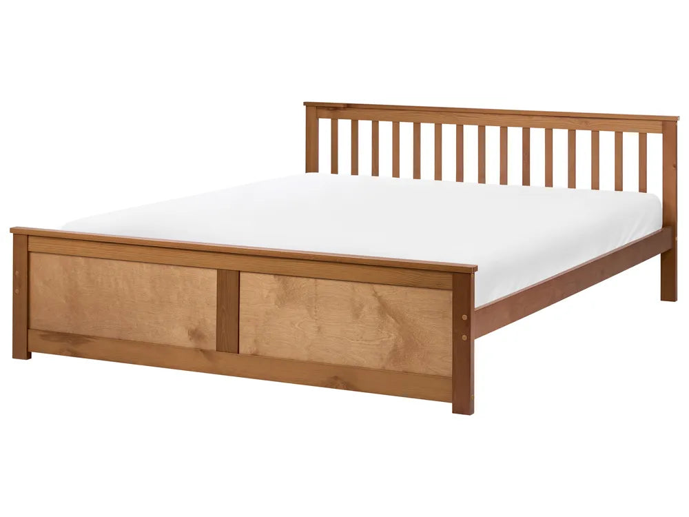 Bed Pine Wood OLENDON 180 x 200 cm (EU Super King) Brown