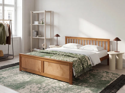 Bed Pine Wood OLENDON 180 x 200 cm (EU Super King) Brown