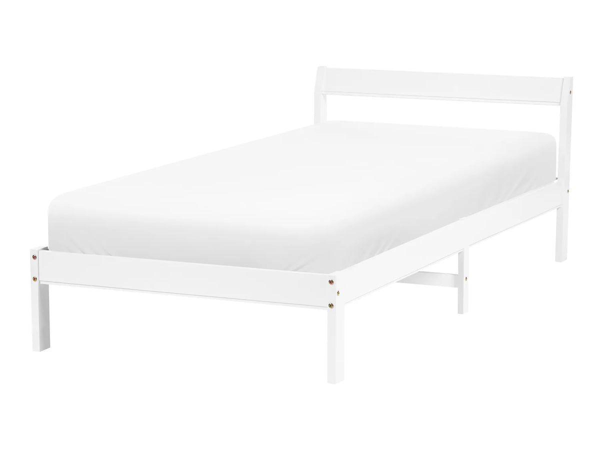 Bed Pine Wood MADONE 90 x 200 cm (EU Single) White