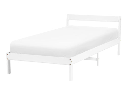 Bed Pine Wood MADONE 90 x 200 cm (EU Single) White