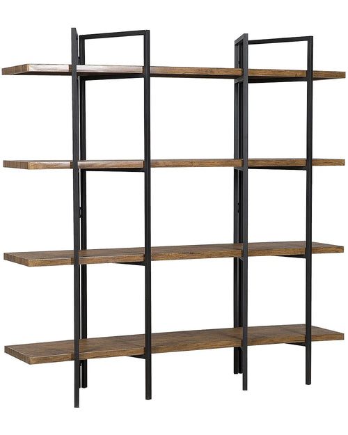 4 Tier Shelving Unit COMPTON 165 cm Dark Brown