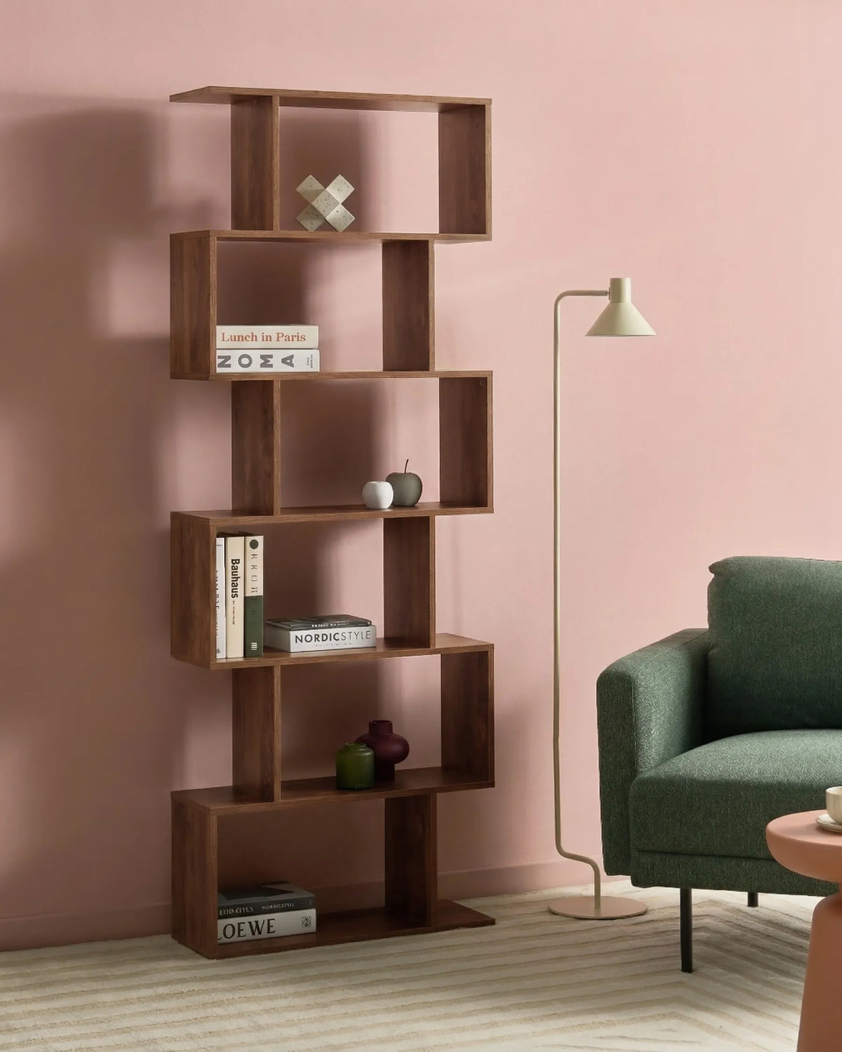 6 Tier Bookcase VALDOSA 191 cm Dark Brown