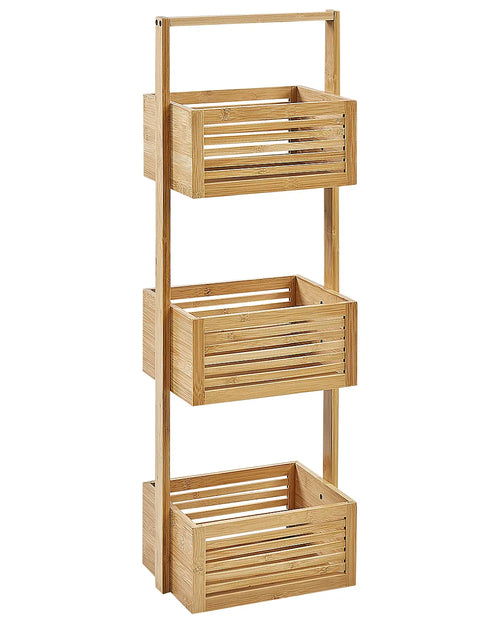 Shelving Unit WAVERLY Bamboo Light Brown
