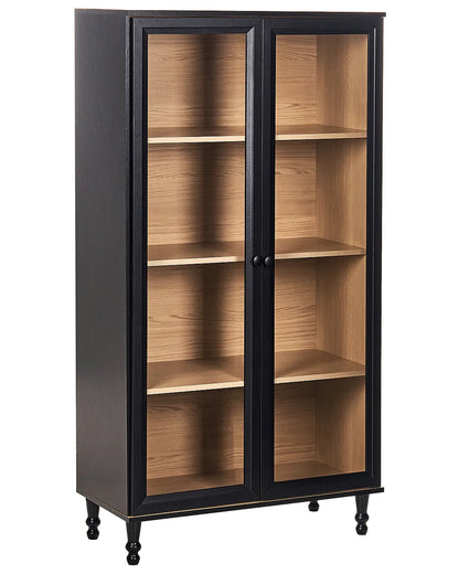 Glass Display Cabinet TINGLEDALE 80 cm Black