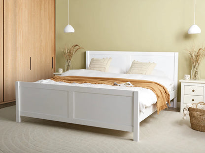 Bed Wood CHAMPAGNAT 180 x 200 cm (EU Super King) White