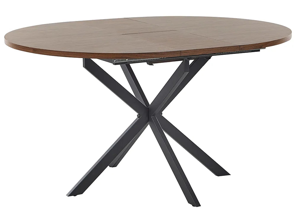 Extending Dining Table FRIONA Dark Brown 110/140 cm 110 cm