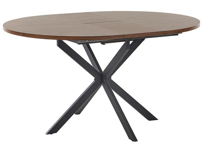 Extending Dining Table FRIONA Dark Brown 110/140 cm 110 cm