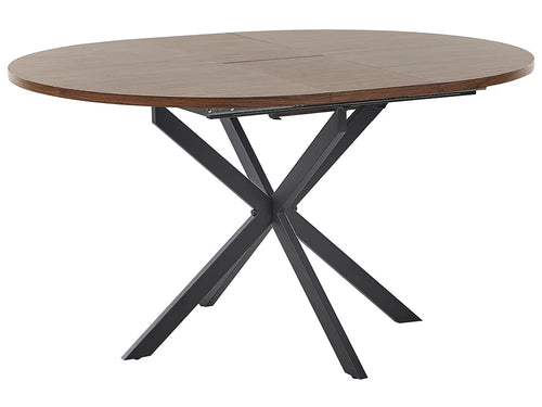 Extending Dining Table FRIONA Dark Brown 110/140 cm 110 cm