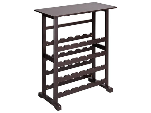 Wine Rack ROWLEY Dark Brown