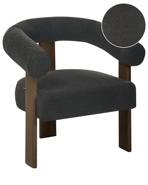 Armchair ILBRO Boucle Black/ Dark Brown
