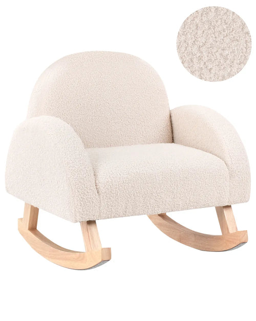 Kids Rocking Chair HUG Boucle Light Beige