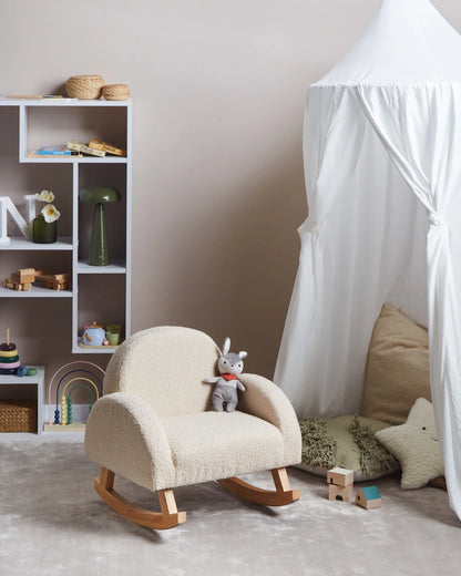 Kids Rocking Chair HUG Boucle Light Beige